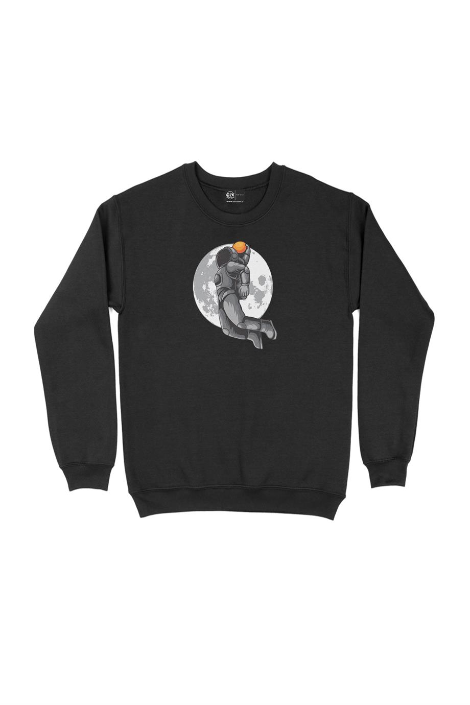 Uzaylı Astronot Basketbolcu Sweatshirt