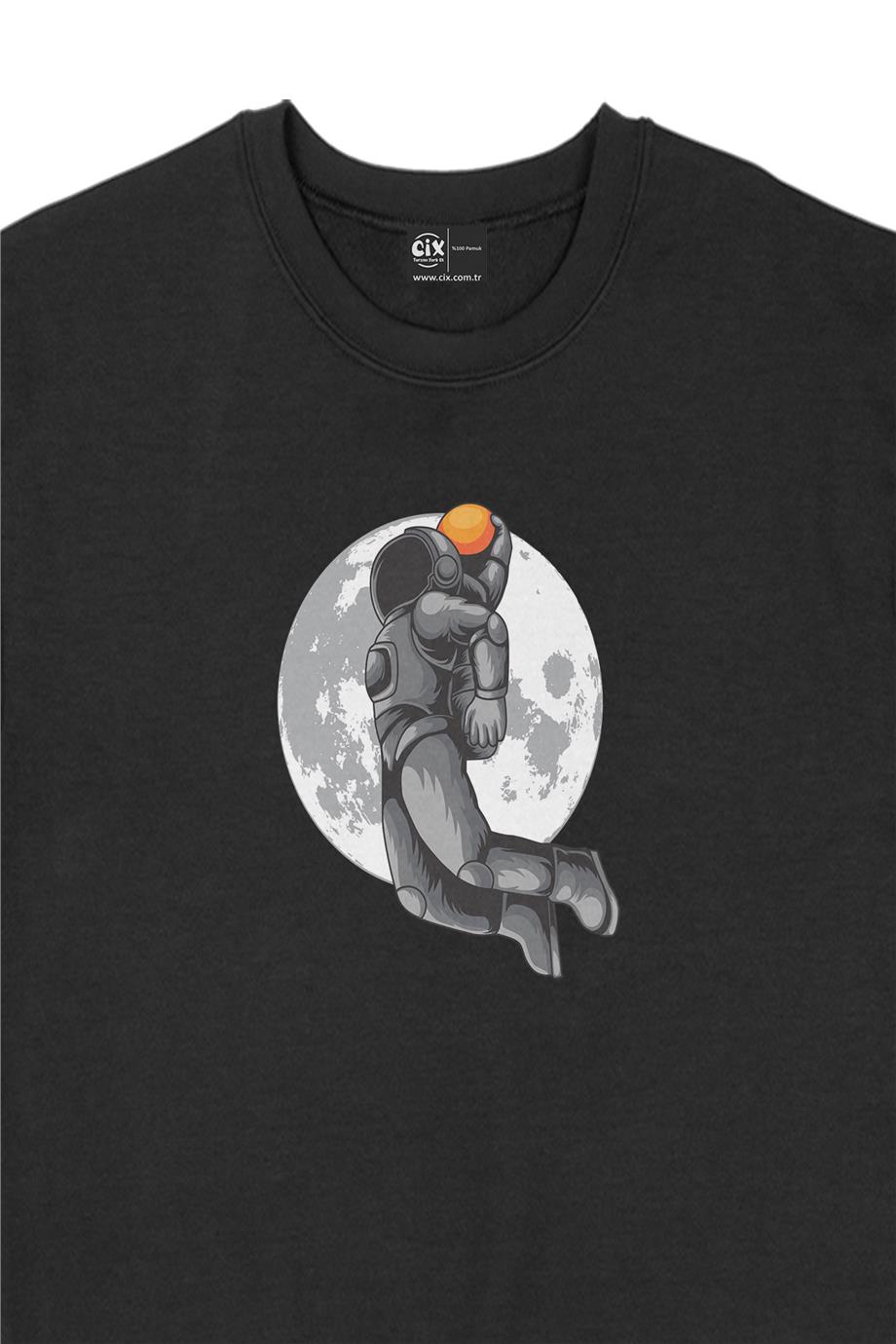 Uzaylı Astronot Basketbolcu Sweatshirt