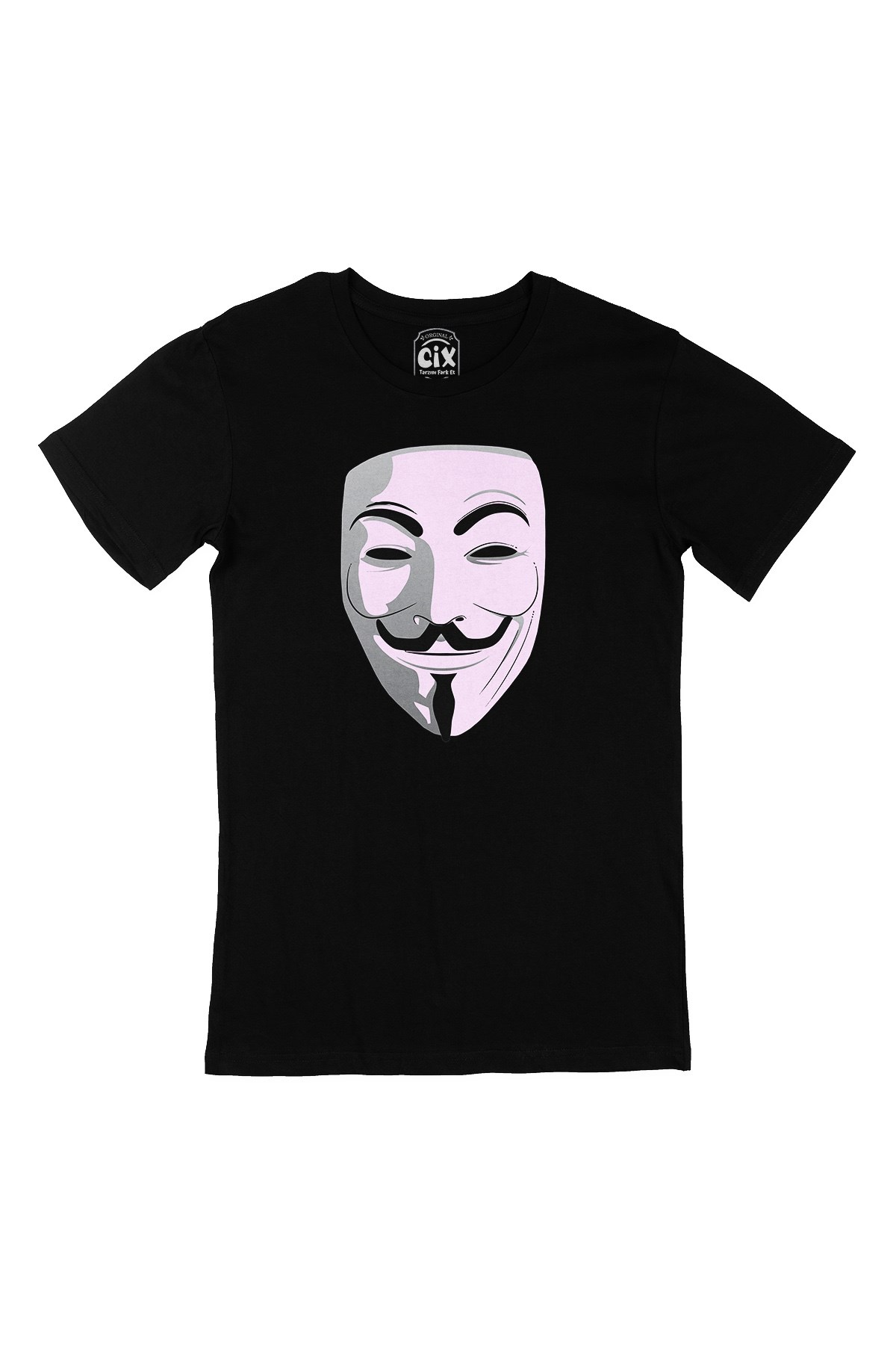 V For Vendetta Siyah Tişört