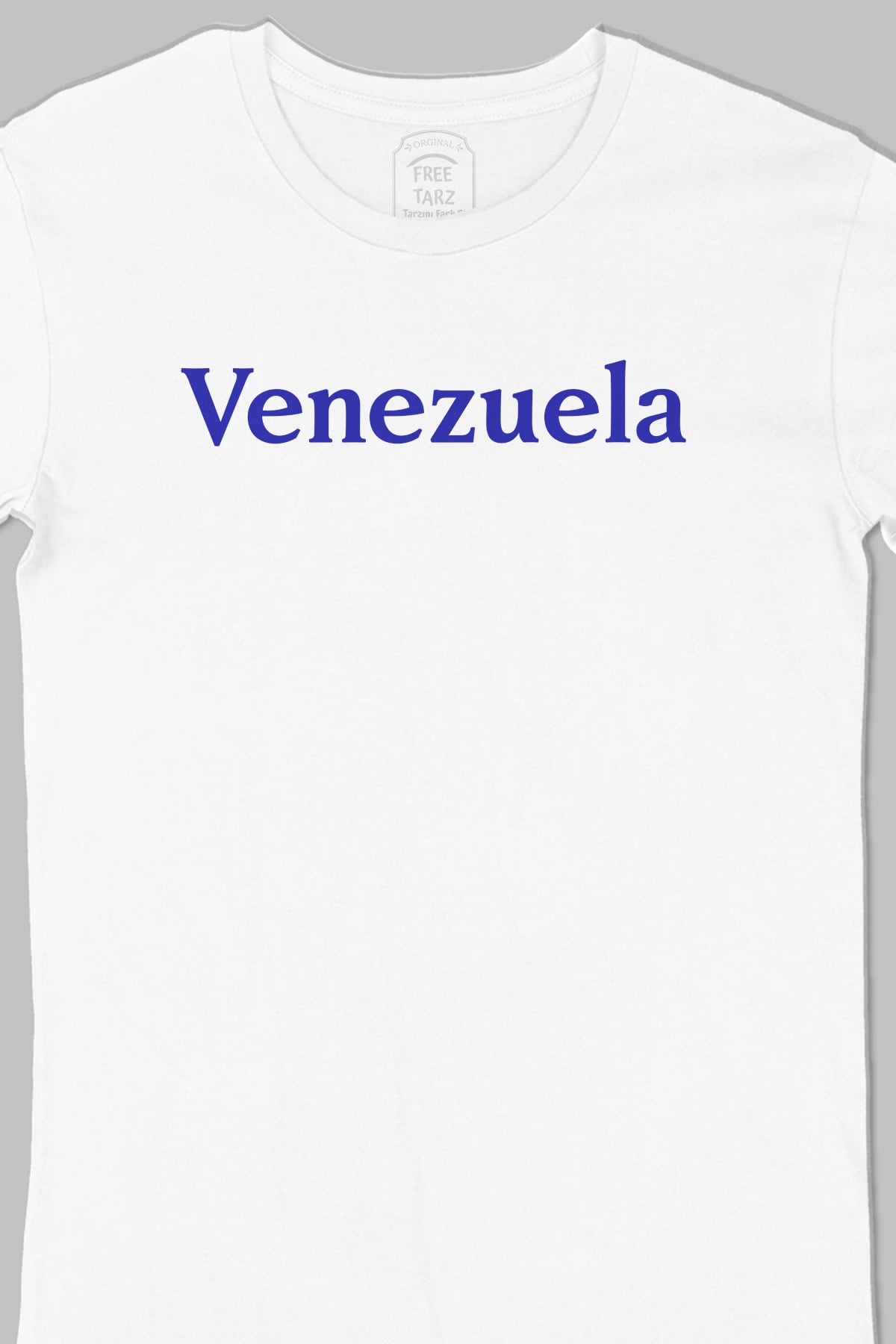 Venezuela Büyük Baskılı Beyaz Tişört