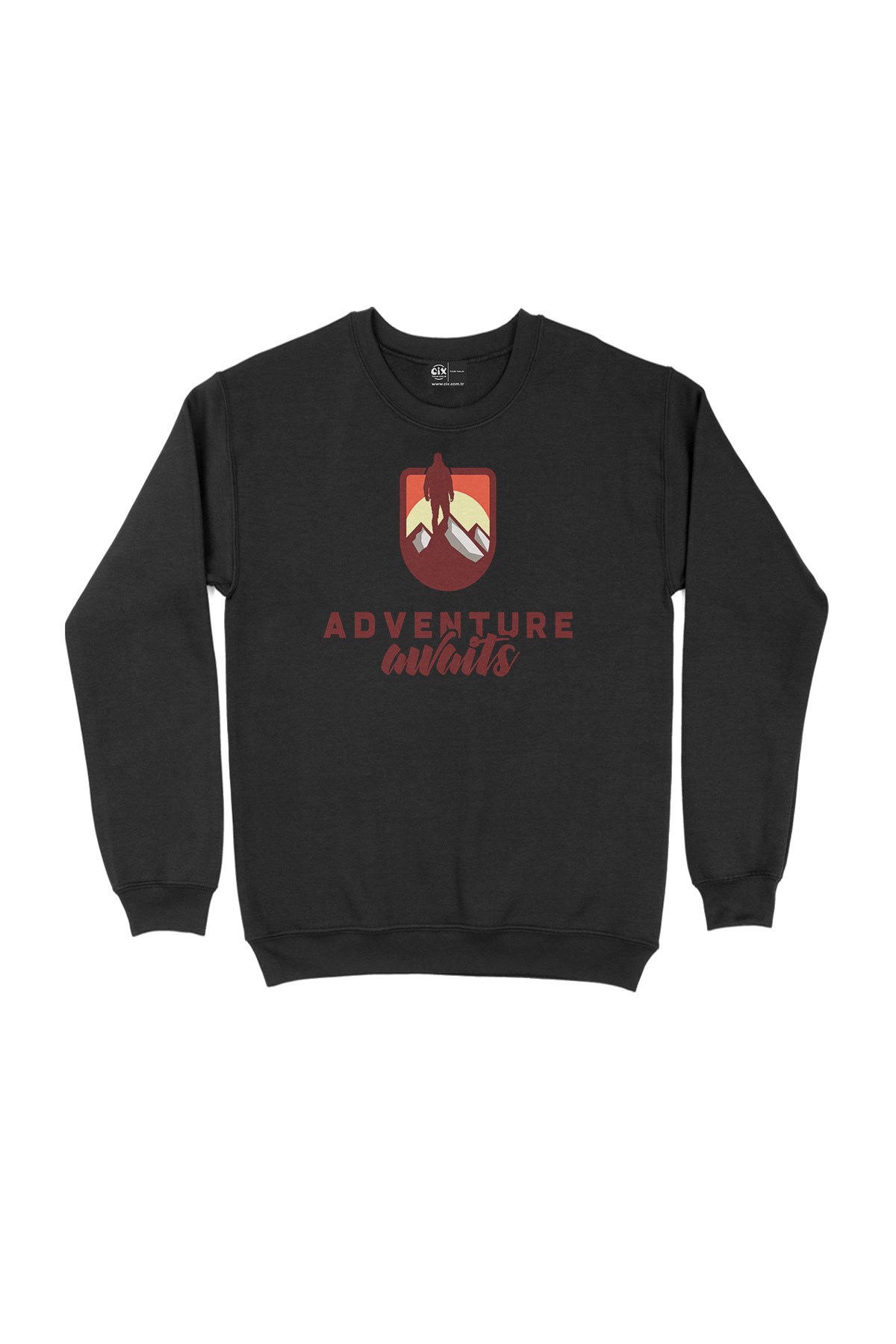 Yeşil Adventure Awaits Siyah Sweatshirt