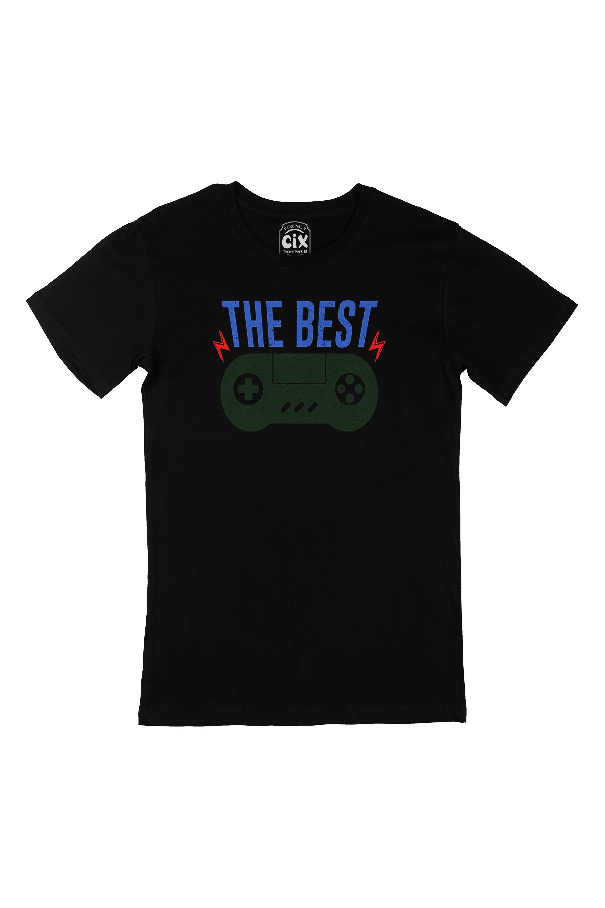 Yeşil The Best Gamer Siyah Tişört