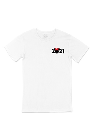 2021 Tasarımlı Cep Logo Tasarımlı Beyaz Tişört