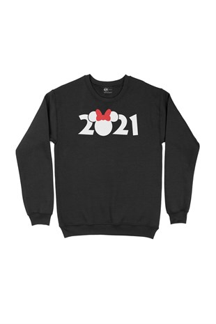 2021 Tasarımlı Siyah Sweatshirt
