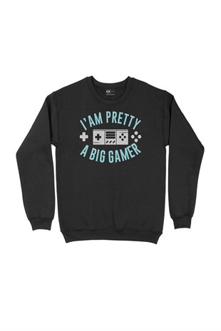 A big Gamer Siyah Sweatshirt