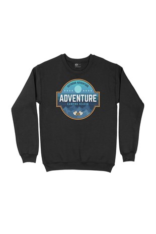 Adventure Camp Siyah Sweatshirt