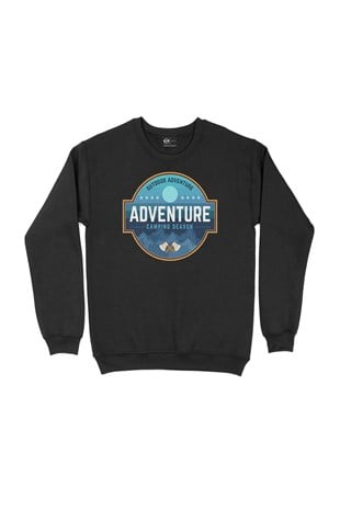Adventure Camp Siyah Sweatshirt