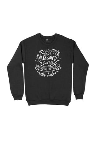 Aile Kampı Siyah Sweatshirt