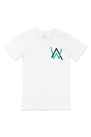 Alan Walker Cep Logo Tasarımlı Beyaz Tişört