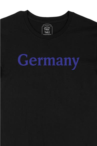 Almanya Germany Büyük Baskılı Siyah Tişört