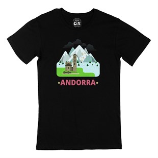 Andorra Siyah Tişört