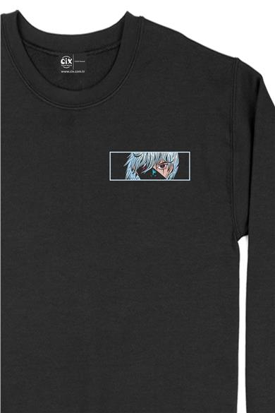 Anime Çocuk Cep Tasarım Baskılı Sweatshirt