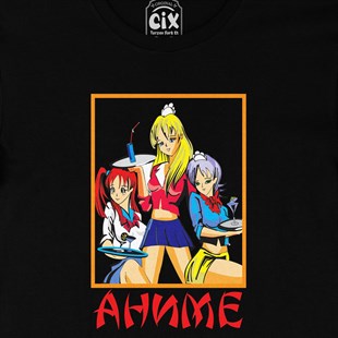 Anime Girls Siyah Tişört