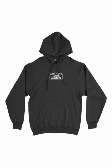 Anime Just A Girl Minimal Kapşonlu Sweatshirt Hoodie