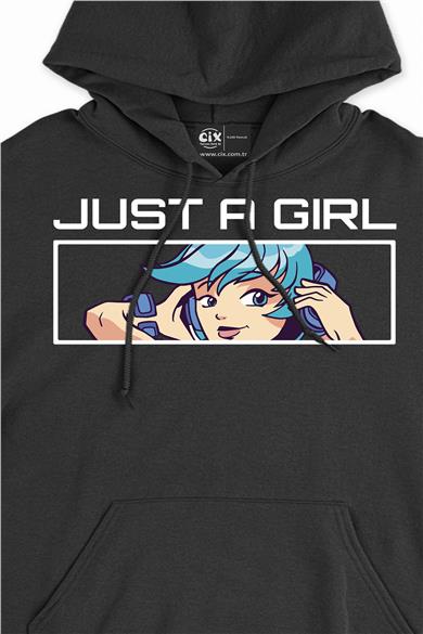 Anime Kız Çizimli Kapşonlu Sweatshirt Hoodie