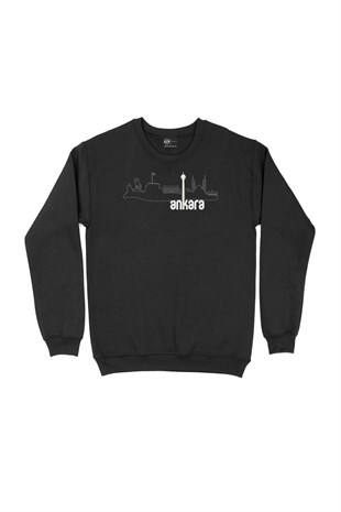 Ankara Çizimli Bayraklı Sweatshirt