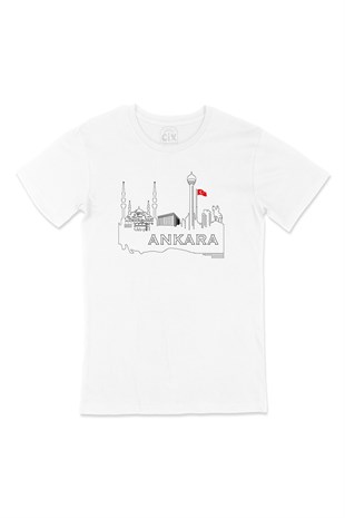 Ankara Çizimli Bayraklı Tişört