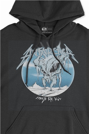 Antichrist Freeze Em All Antarctica Siyah Sweatshirt Hoodie
