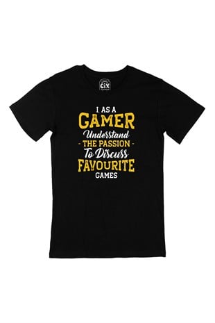 As A Gamer Siyah Tişört