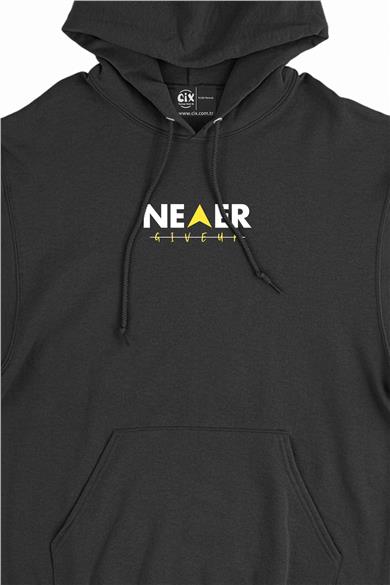 Asla Pes Etme Minimal Kapşonlu Sweatshirt Hoodie