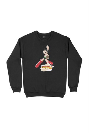 Astro Boy Siyah Sweatshirt