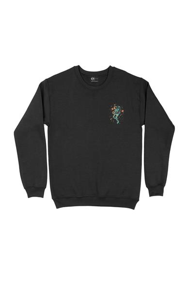 Astronot Basketbolcu Cep Tasarım Baskılı Sweatshirt