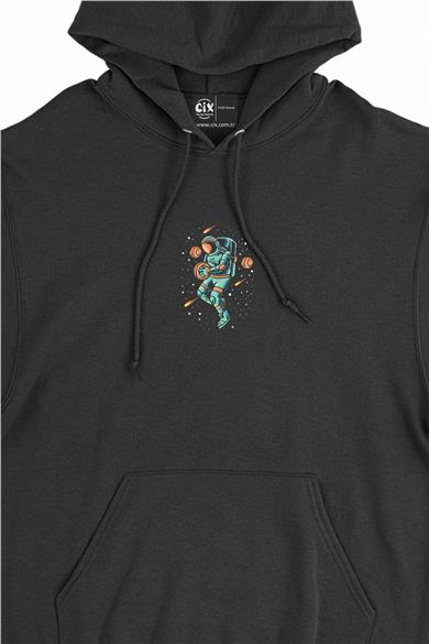 Astronot Basketbolcu Minimal Kapşonlu Sweatshirt Hoodie