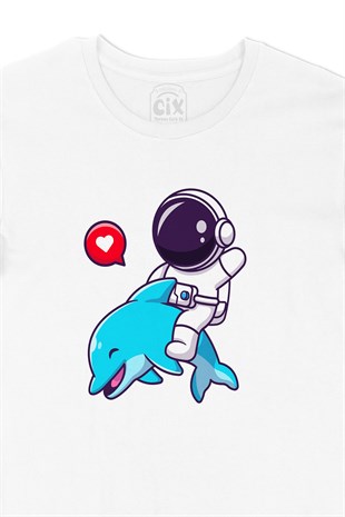 Astronot ve Balina  Tişört