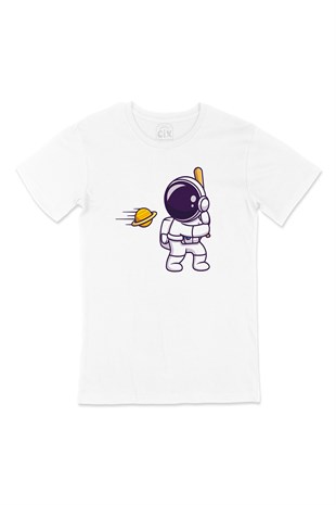 Astronot ve Beyzbol Tişört