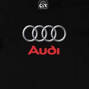 Audi Logolu Siyah Tişört