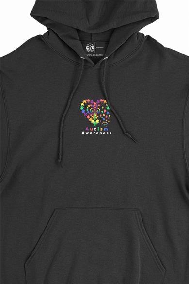 Autism Awareness Minimal Kapşonlu Sweatshirt Hoodie