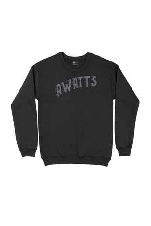 Awaits Siyah Sweatshirt