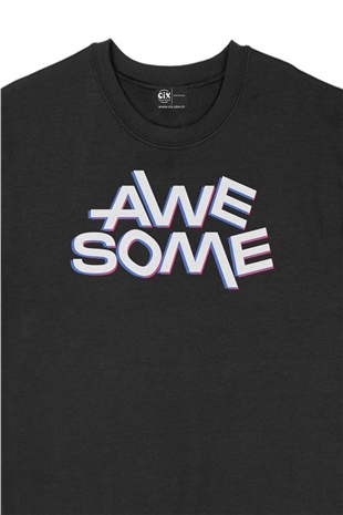 Awesome Siyah Sweatshirt
