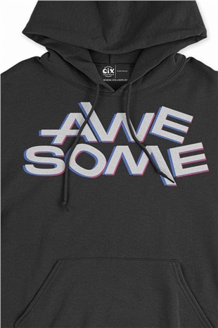 Awesome Siyah Sweatshirt Hoodie