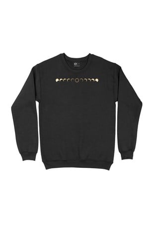 Ay Tutulması Siyah Sweatshirt