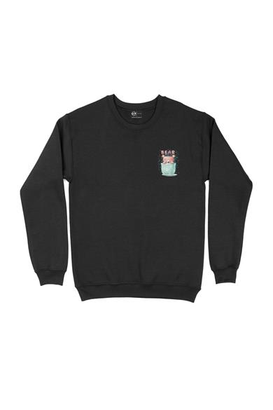 Ayıcık Bear Cep Tasarım Baskılı Sweatshirt