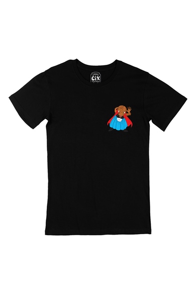 Babidi Dragon Ball Cep Logo Tasarımlı Siyah Tişört