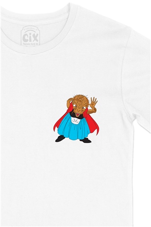 Babidi Dragon Ball Cep Logo Tasarımlı Beyaz Tişört