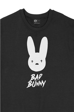 Bad Bunny Tavşan Siyah Sweatshirt