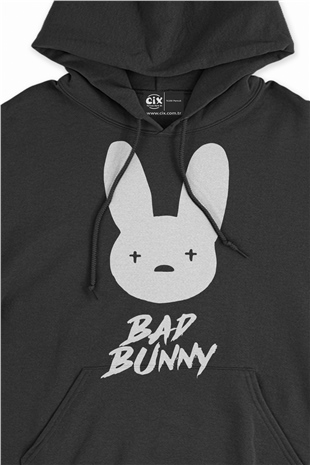 Bad Bunny Tavşan Siyah Sweatshirt Hoodie