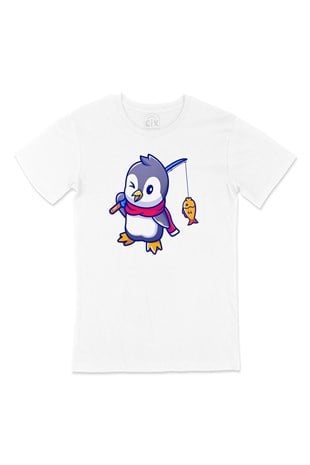 Balıkçı Penguen Tişört