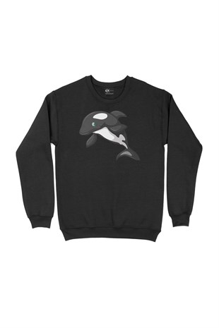 Balina Siyah Sweatshirt