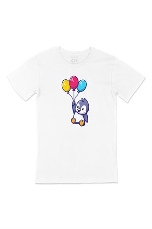 Balonlu Penguen Tişört