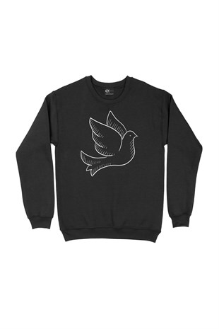 Barış Güvercini Siyah Sweatshirt