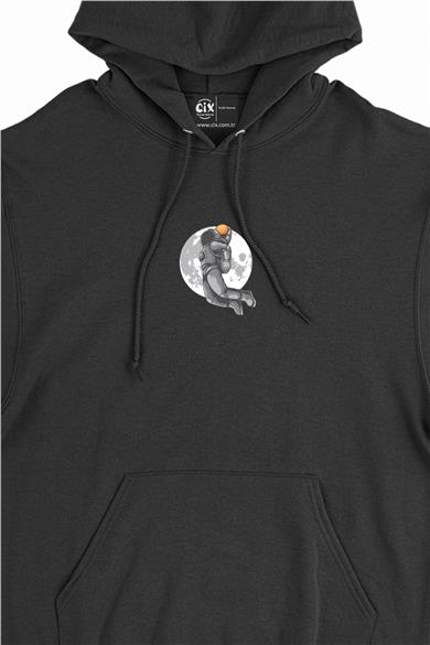Basbetbolcu Astronot Minimal Kapşonlu Sweatshirt Hoodie