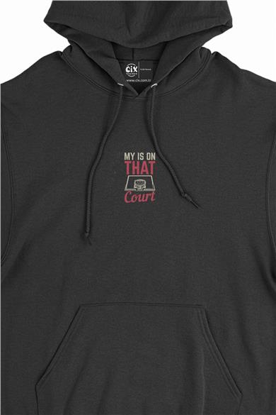 Basketball Court Minimal Kapşonlu Sweatshirt Hoodie