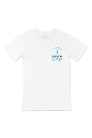 Basketball Father Cep Logo Tasarımlı Beyaz Tişört