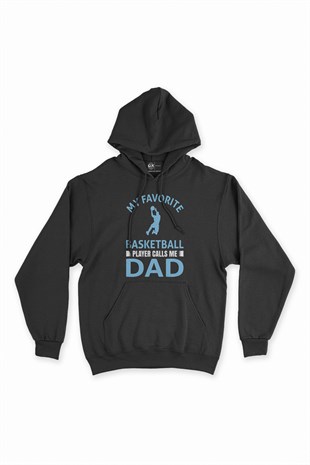 Basketball Father Siyah Kapşonlu Sweatshirt Hoodie