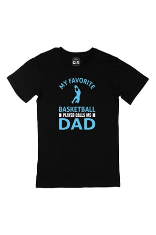 Basketball Father Siyah Tişört