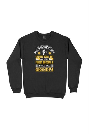 Basketball Grandpa Siyah Sweatshirt